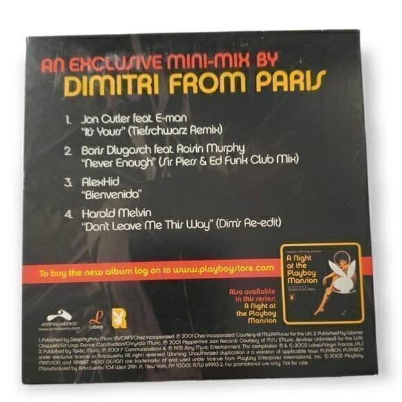 Dimitri From Paris - After The‎ Playboy Mansion [2001 Promotional CD] - Picture 2 of 3